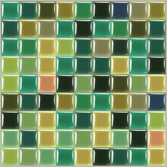 Seamless vector tile. Glossy colour clean square ceramic. Mosaic glass.