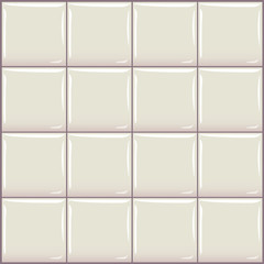 Seamless vector tile. Glossy clear square ceramic mosaics