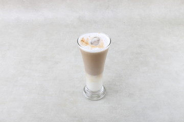 iced latte - iced coffee with milk - iced mocha with chocolate an caramel 