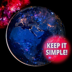 Text sign showing Keep It Simple. Business photo text ask something easy understand not go into too...