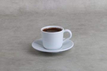 Turkish Coffee Cup  - Coffee in a white cup isolated on a white background - Cappuccino Latte Espresso Macchiato 