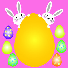 Easter greeting card with copy space.