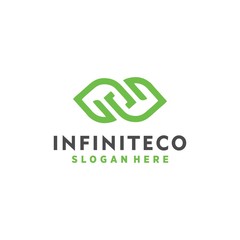 Infiniteco Logo simple and natural green