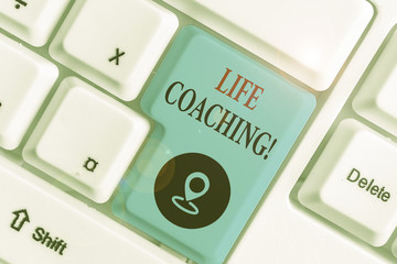 Writing note showing Life Coaching. Business concept for demonstrating employed to help showing...