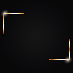 golden frame on black background
