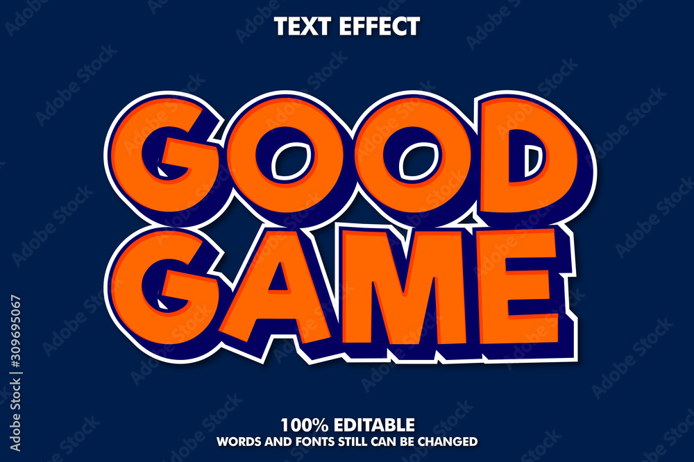 Poster simple retro game text effect
