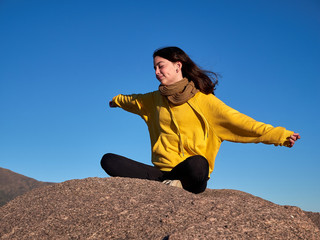 Meditating girl 2