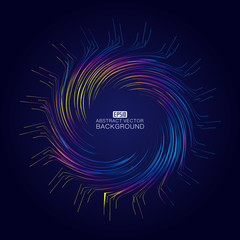 Abstract colorful whirlpool shape diagram. Design material element background pattern.