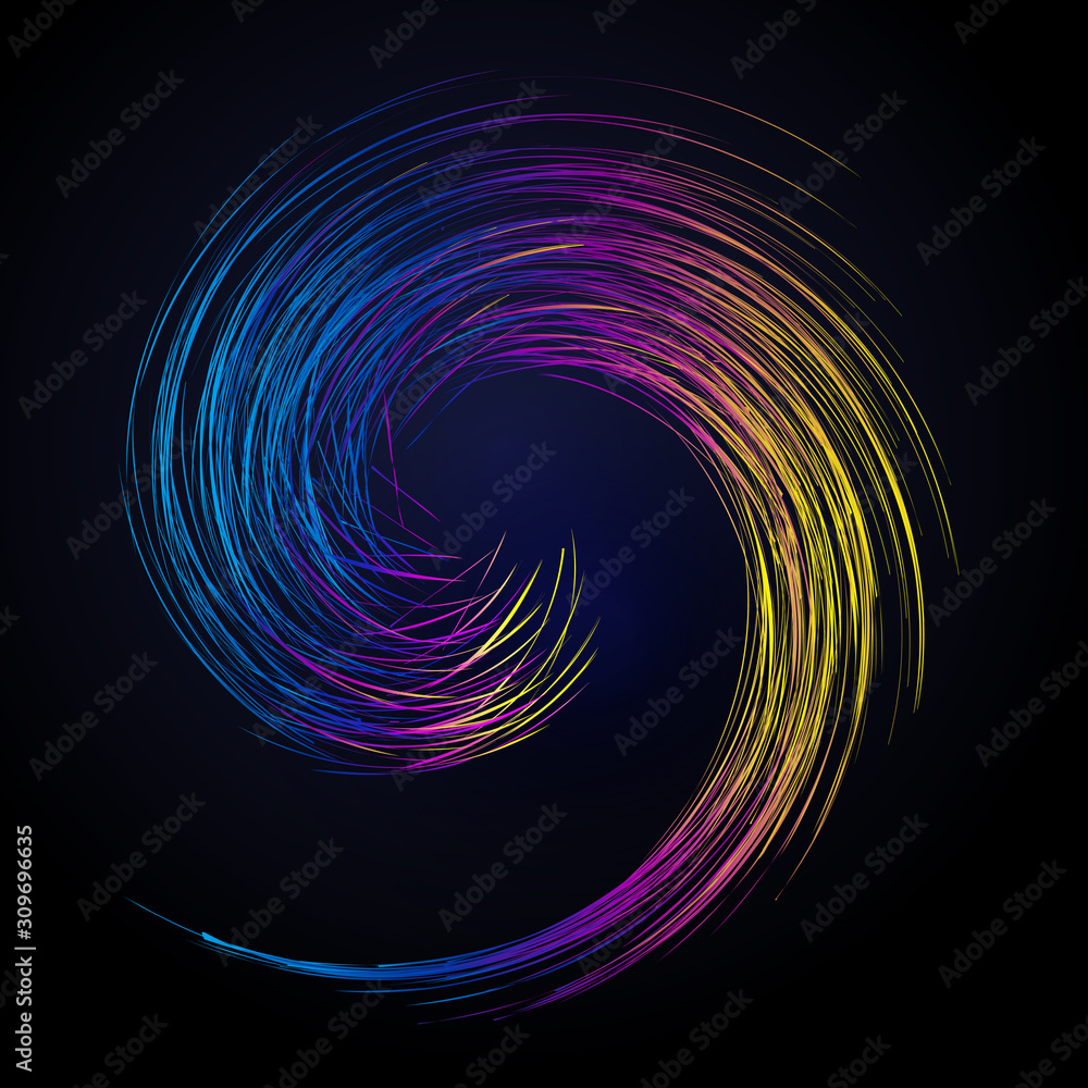 Poster abstract colorful whirlpool shape diagram. design material element background pattern.
