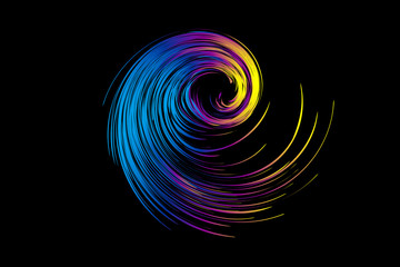 Abstract colorful whirlpool shape diagram. Design material element background pattern.