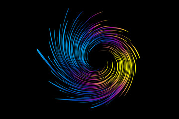 Abstract colorful whirlpool shape diagram. Design material element background pattern.
