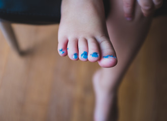 Naklejka premium Baby toe nails