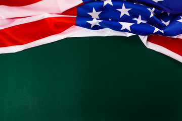 President's Day Concept, flat lay top view, America Flag