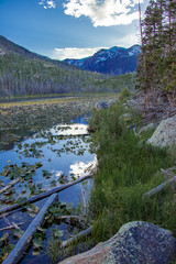 Days end at Cub Lake Rocky Mountain National Park