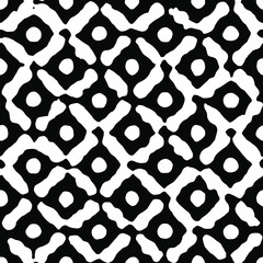 Full Seamless Modern Abstract Pattern Vector. Classic Black and White Design Fabric Print Background illustration for textile.