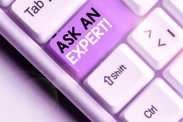 Text sign showing Ask An Expert. Business photo text confirmation that have read understand and...
