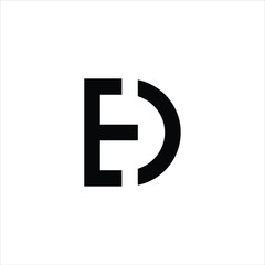 Initial letter ED abstract logo graphic design vector illustration. Symbol, icon, creative