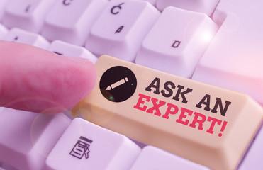 Handwriting text Ask An Expert. Conceptual photo confirmation that have read understand and agree...