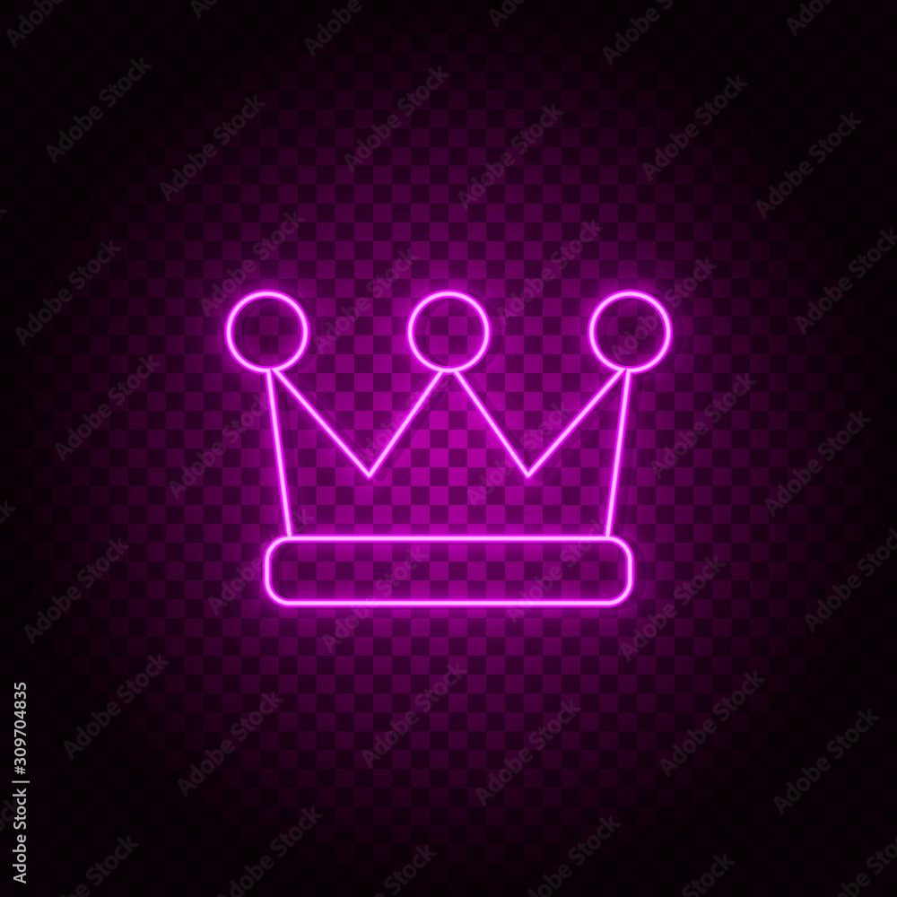 Poster crown vector icon. element of simple icon for websites, web design, mobile app, info graphics. pink 