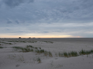 The German North Sea beach in summer