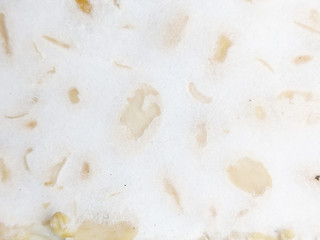 Indonesian traditional food, tempeh texture background, close up