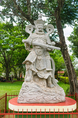 Fototapeta premium King Virudhaka statue at Chen Tien Buddhist Temple in Foz do Iguacu, Parana - Brazil