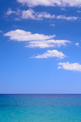 Couds in skies over the sea