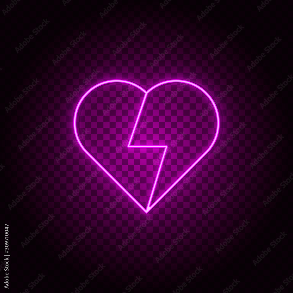 Poster heart, lighting vector icon. element of simple icon for websites, web design, mobile app, info graph