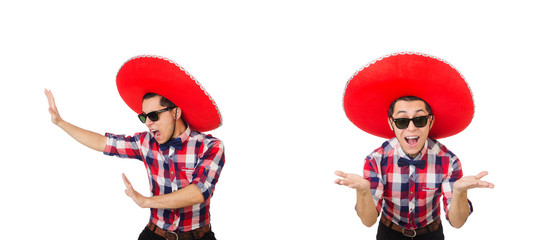 Funny mexican with sombrero in concept