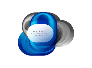 Vector abstract geometric bubble banner created with round shapes. Trendy simple button. Illustration For Wallpaper, Banner, Background, Card, Book Illustration, landing page