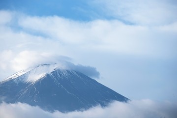 clouds in the Fuji mountains , Japan