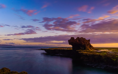 Cliff with shape of Dragon's Head during sunset