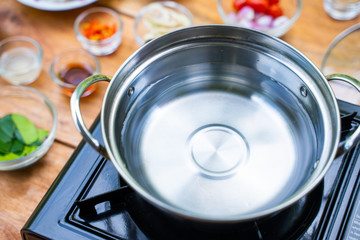 hot water ingrediet for cooking Tom Yum Goong