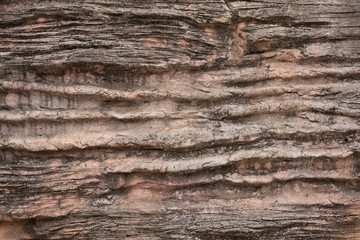 Brown sedimentary rock vintage texture closeup