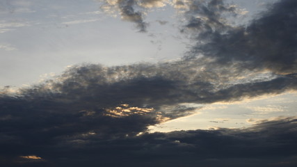 blue sky and clouds, 
