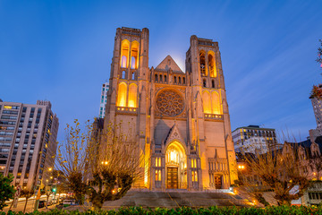 Grace Cathedral at Twilight