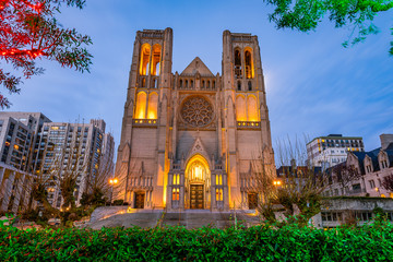 Grace Cathedral in downtown San Francisco, CA.