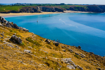 Incredible seascape on the Crozon Peninsula. Pen Hir Point. Finister. Brittany. France