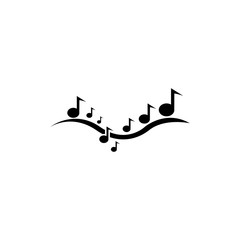 MUSIC LOGO VECTOR ILUSTRATION TEMPLATE.