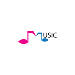 MUSIC LOGO VECTOR ILUSTRATION TEMPLATE.
