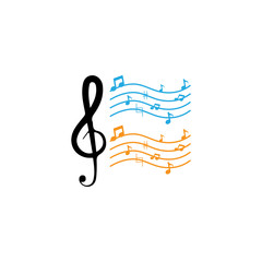 music note icon vector illustration design