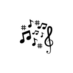 music note icon vector illustration design