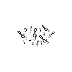 music note icon vector illustration design