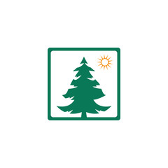 pine tree logo illustration vector design