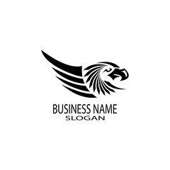 Obraz premium falcon eagle bird logo template vector