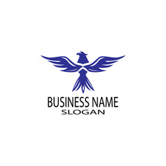 falcon eagle bird logo template vector