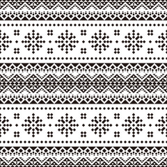 Seamless Ethnic Pattern in black and white color. Black White Tribal Aztec Pattern. Black white ukraine pattern