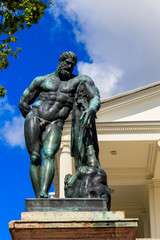 Hercules of Farnese statue in Catherine park at Tsarskoye Selo in Pushkin, Russia