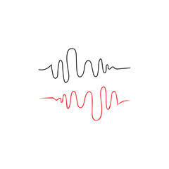 PULSE LINE ILUSTRATION VECTOR TEMPLATE
