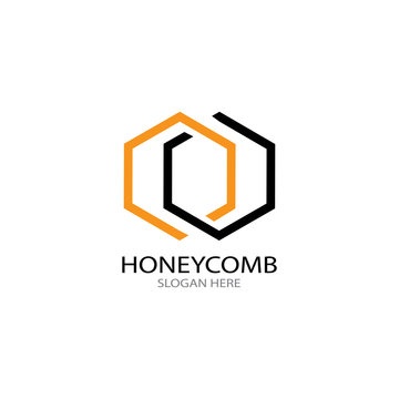 honeycomb  ilustration logo vector template